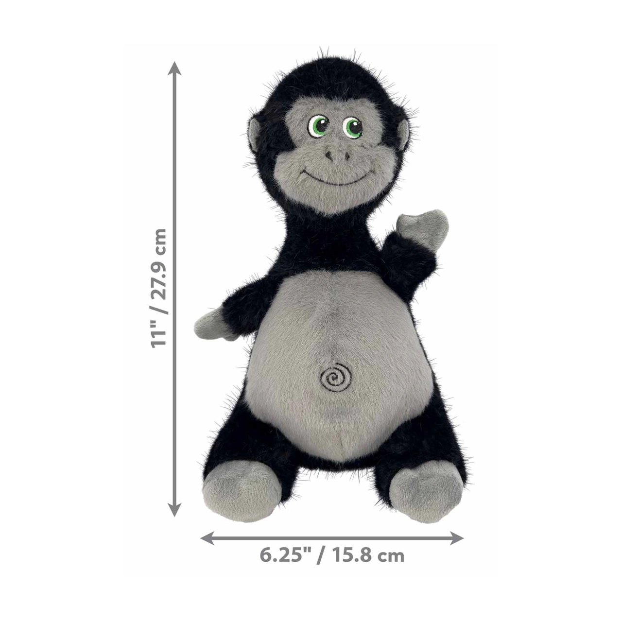 KONG Knots Belly Gorilla M/L 28 x 16 x 13 cm - hundebamse med rebkerne